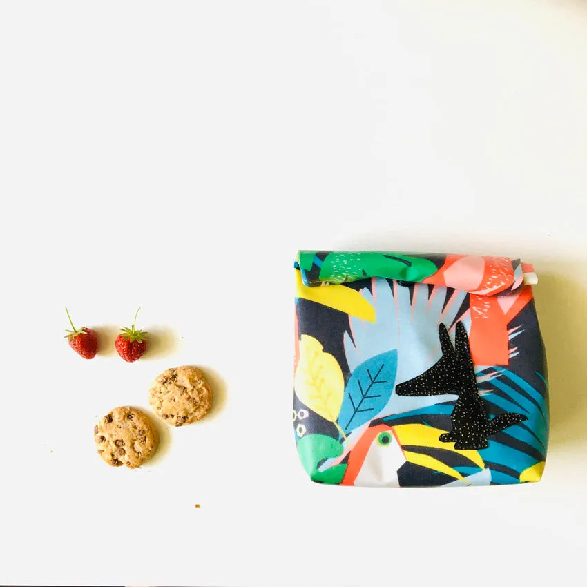 PIOLOU Le lunch-bag PM lunch bag tissu enduit jungle toucan