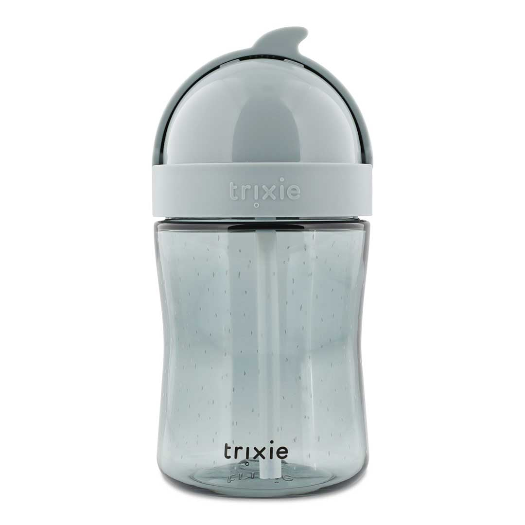 Trixie Baby Tasses et gobelets Gobelet avec paille Mr. Shark anti-fuite