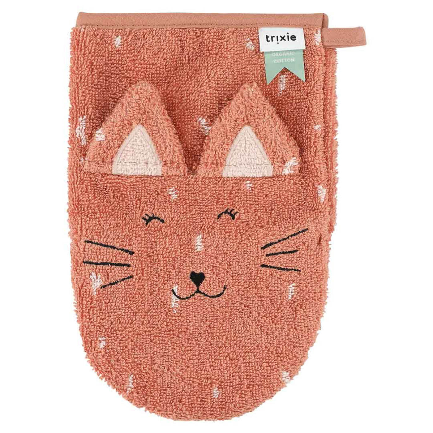 Trixie Baby Gants de toilette Mrs. Cat Mrs. Rabbit lot de 2 coton bio