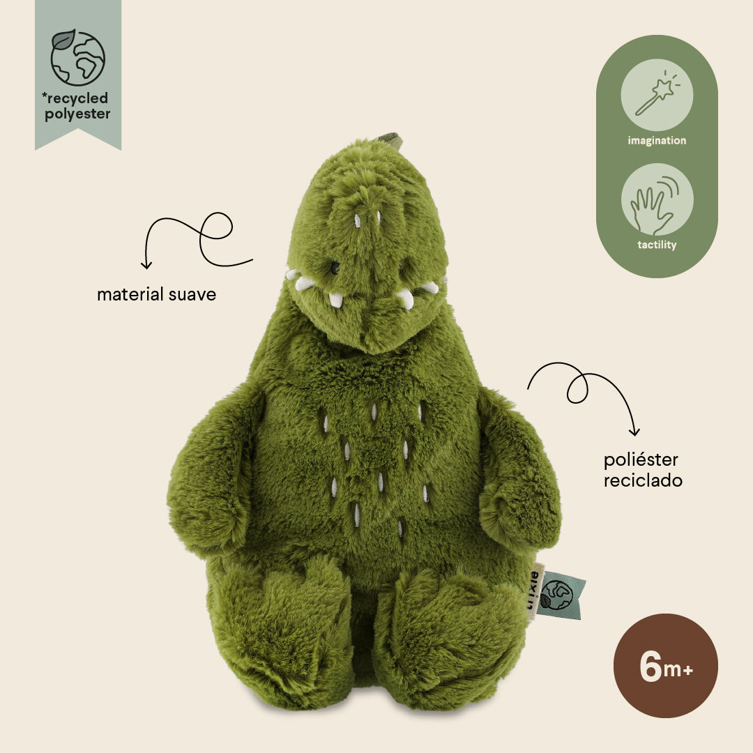 Trixie Baby Premiers jouets Mr. Dino peluche matières recyclées