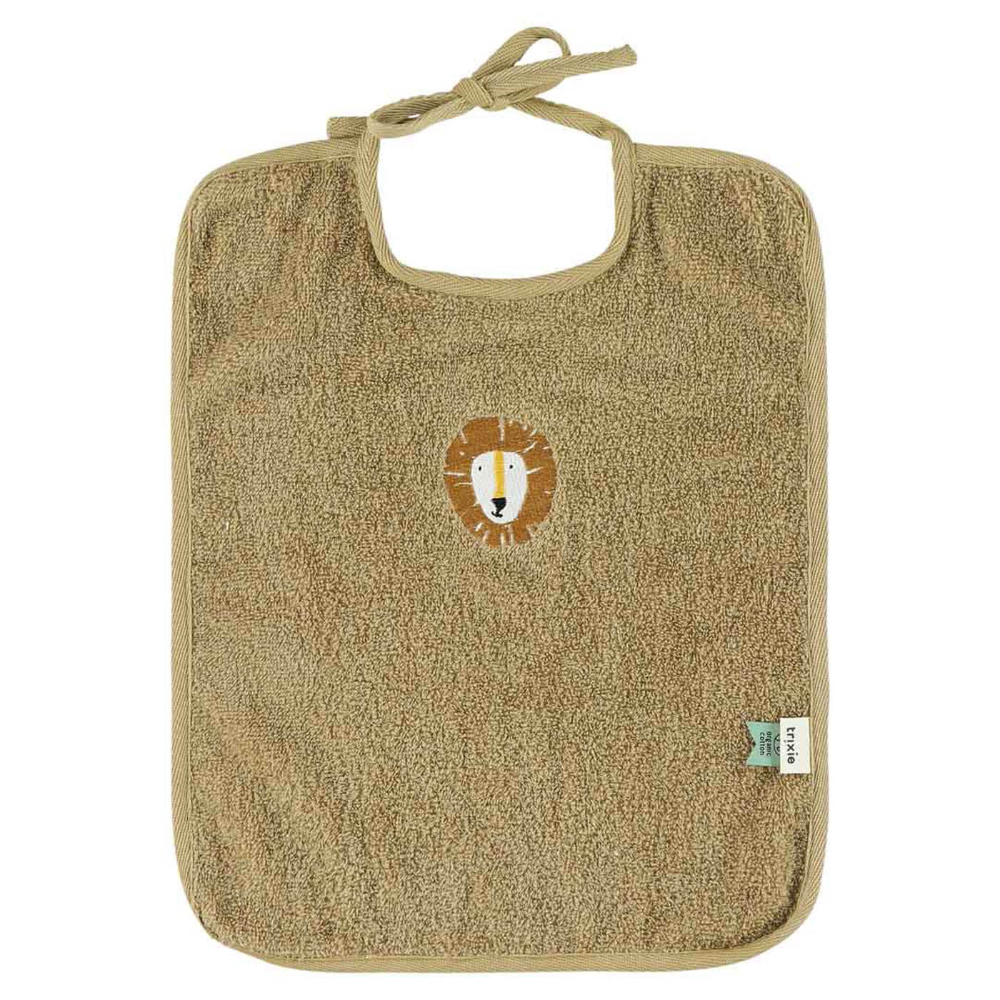 Trixie Baby Bavoirs Bavoir XL Aura Lion, lot de 2 en coton biologique