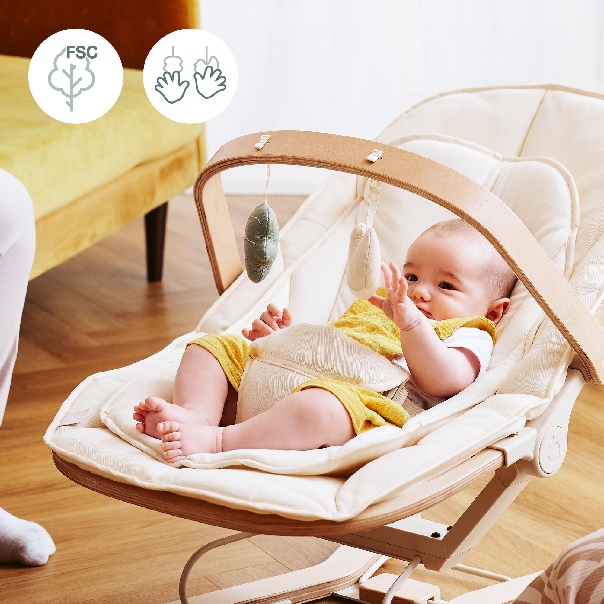 Babymoov Swoon arche de jeux pour transat Swoon Flow bois FSC