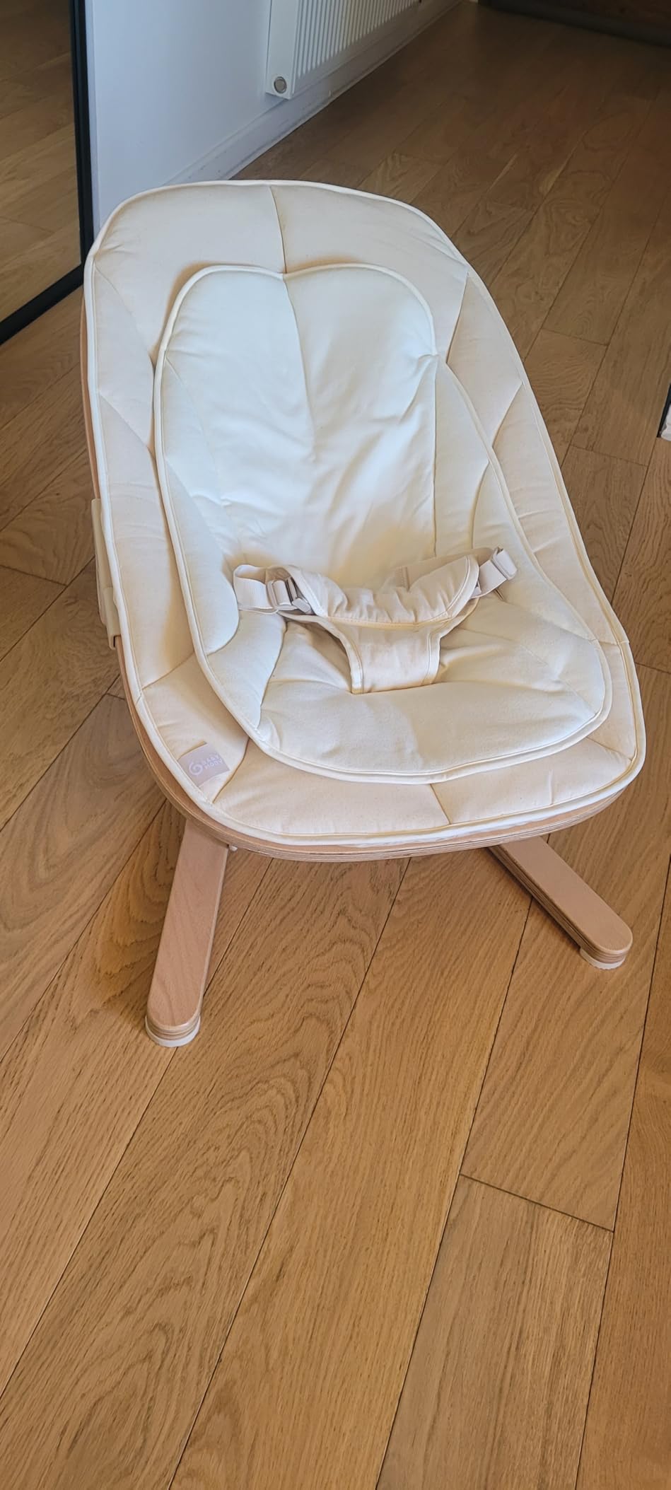 Babymoov Swoon Flow transat bébé évolutif beige bois jusqu’à 18 kg