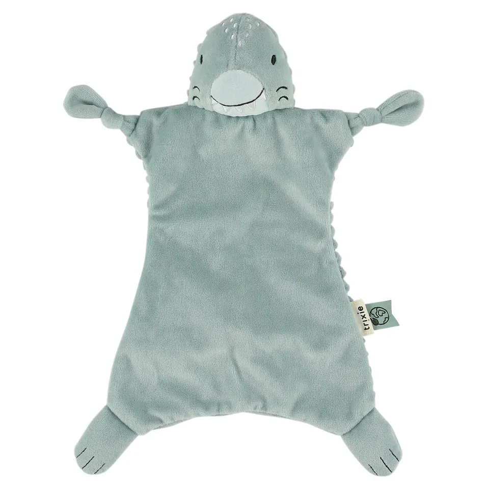 Trixie Baby Premiers jouets Mr. Shark doudou avec attache tétine