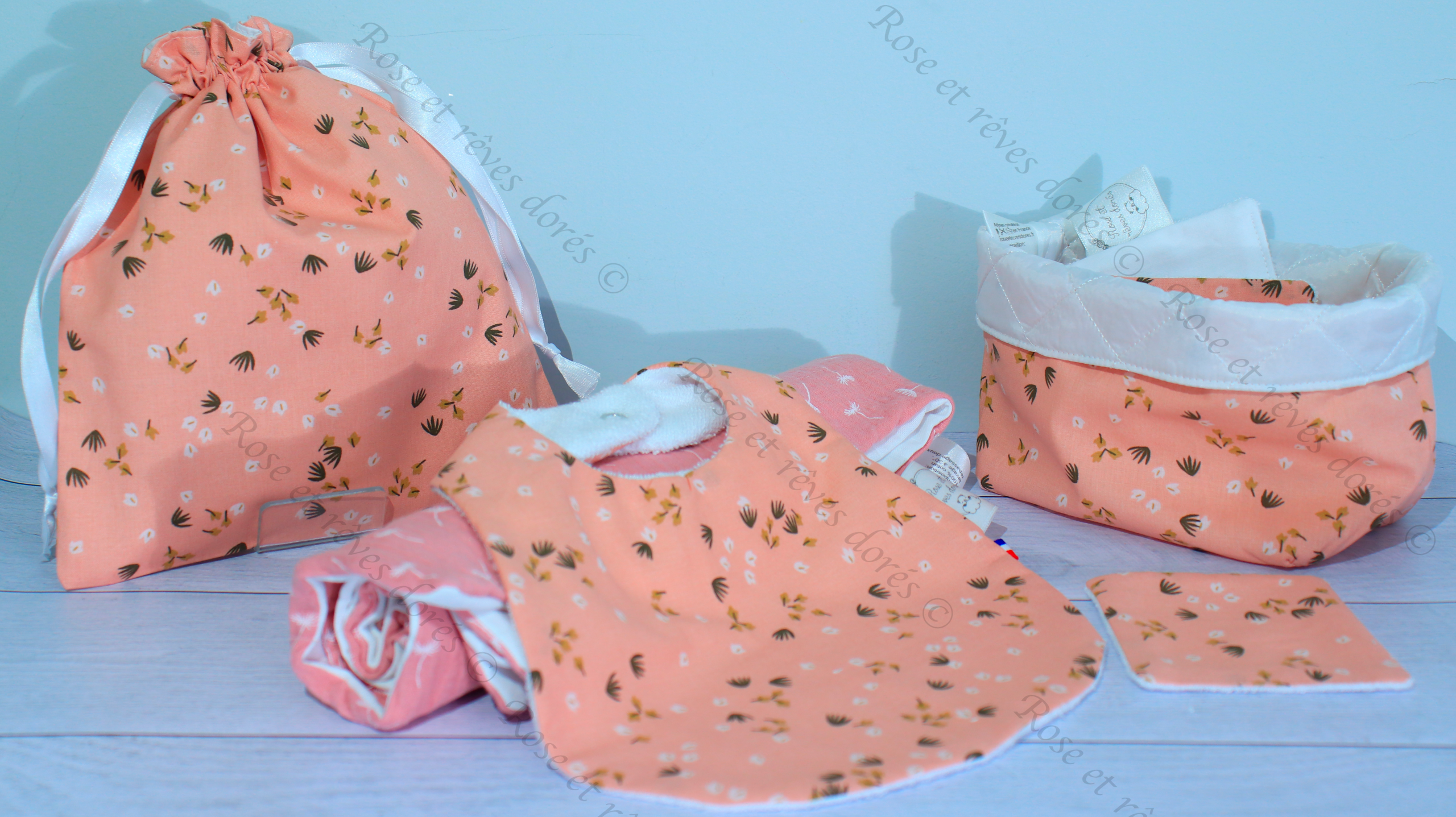 Rose et rêves dorés Coffrets cadeaux Douceur de naissance Sucre d’orge