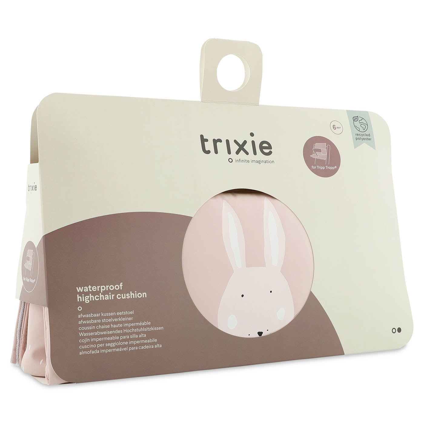 Trixie Baby Coussins de chaise à manger coussin chaise haute Mrs. Rabbit imperméable