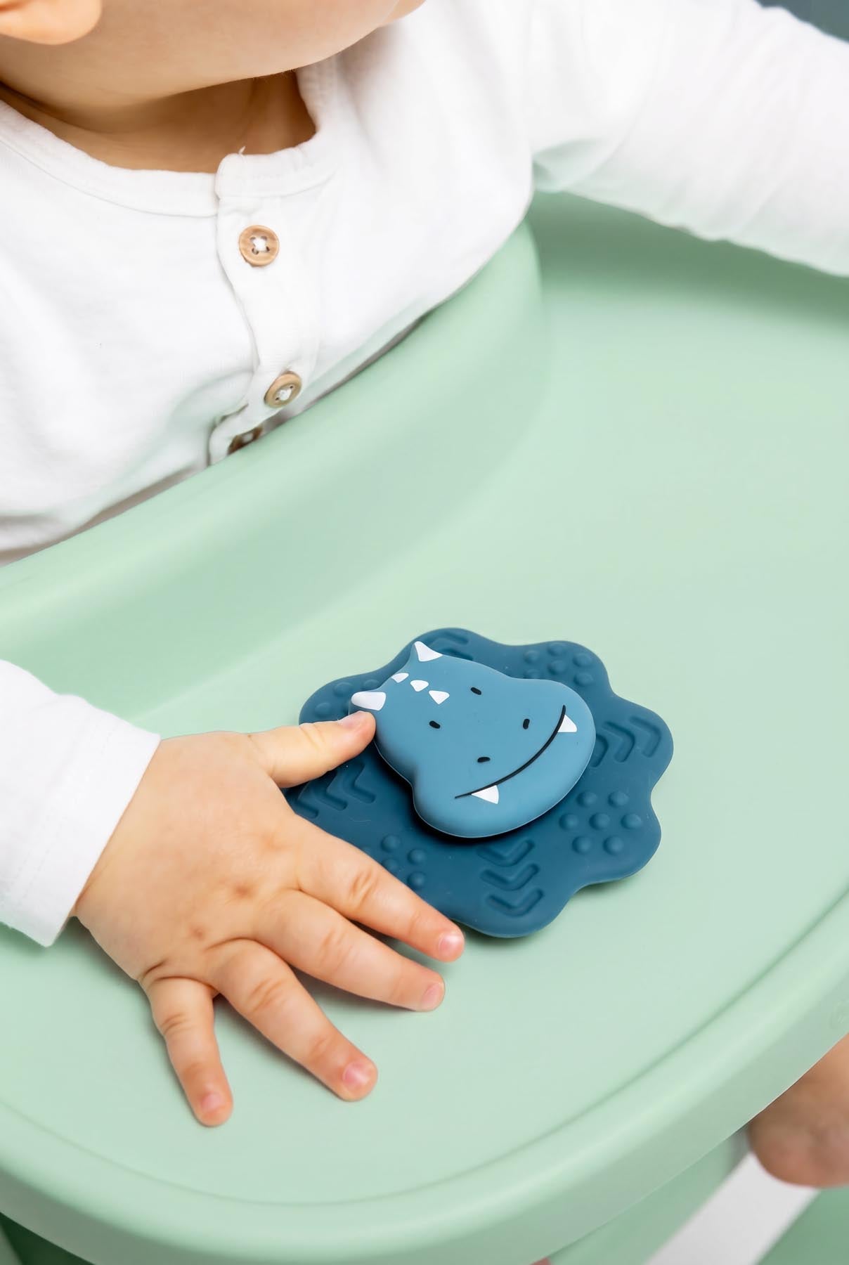 Trixie Baby Jouets sensoriels Spinner à ventouse Mr. Triceratops silicone
