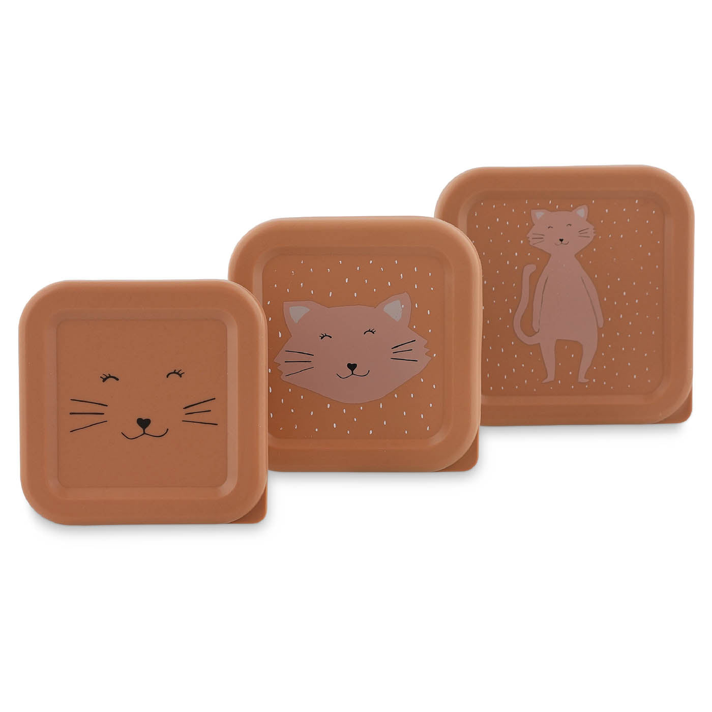 Trixie Baby Boîtes à goûter Mrs. Cat 3 pièces faciles à ouvrir