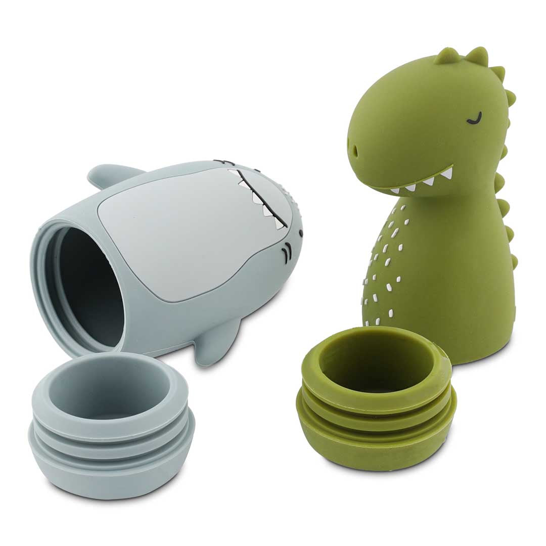 Trixie Baby Jouets de bain Jouets de bain aspergeur Mr. Shark & Mr. Dino
