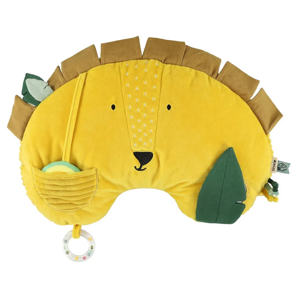 Trixie Baby Temps sur le ventre Coussin d'activités Mr. Lion sensoriel