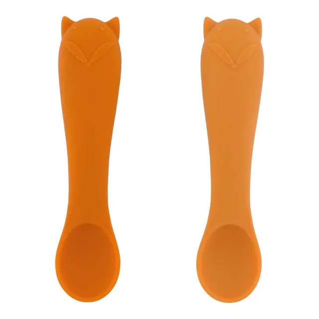 Trixie Baby Couverts Mr. Fox premières cuillères bébé lot de 2 silicone
