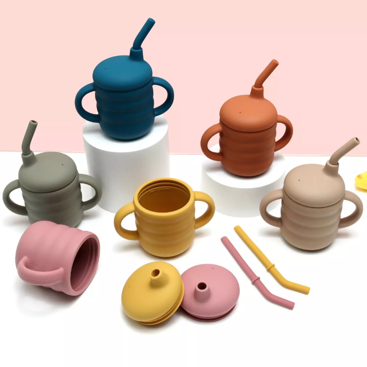 Baby-Crea Coffret repas bébé Modèle Crabe set repas vert olive personnalisé