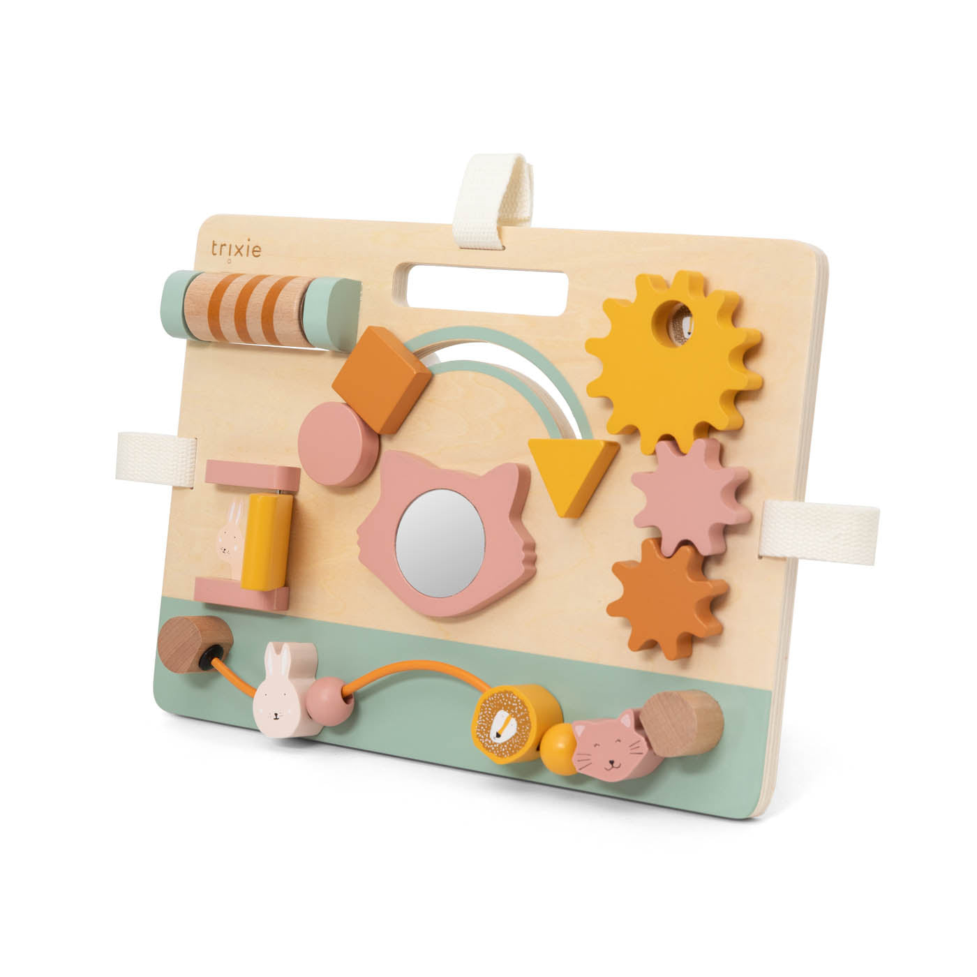 Trixie Baby Jouets d'activités Mrs. Cat panneau d’activités en bois
