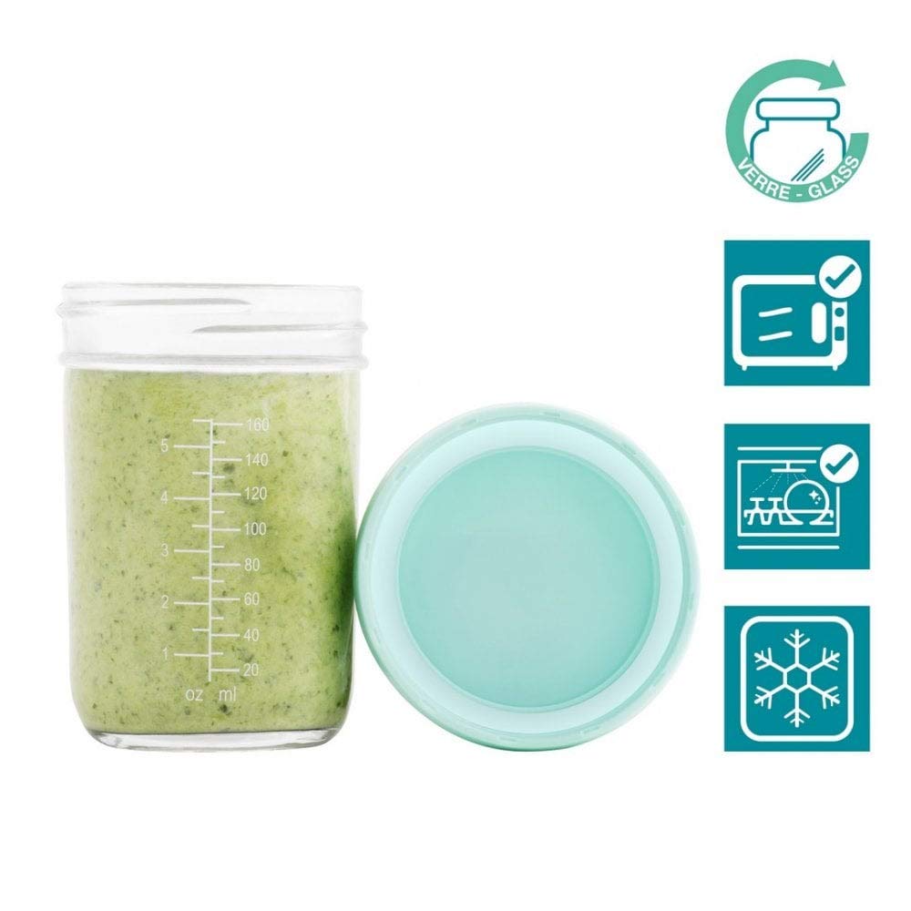 Babymoov Isy / Babybols pots de conservation en verre 4 × 100 ml et 4 × 220 ml