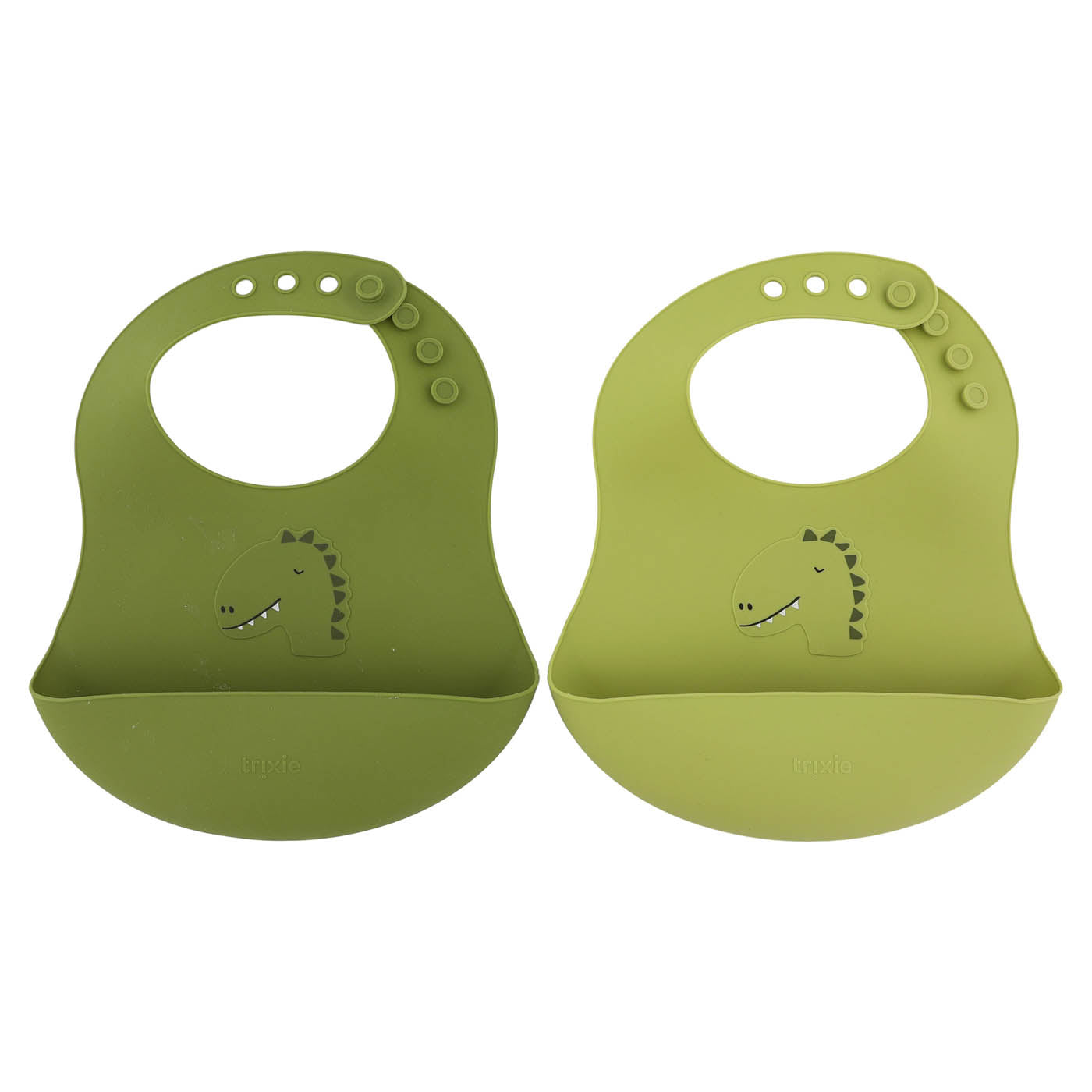 Trixie Baby Bavoir silicone Mr. Dino 2 pièces alimentaire