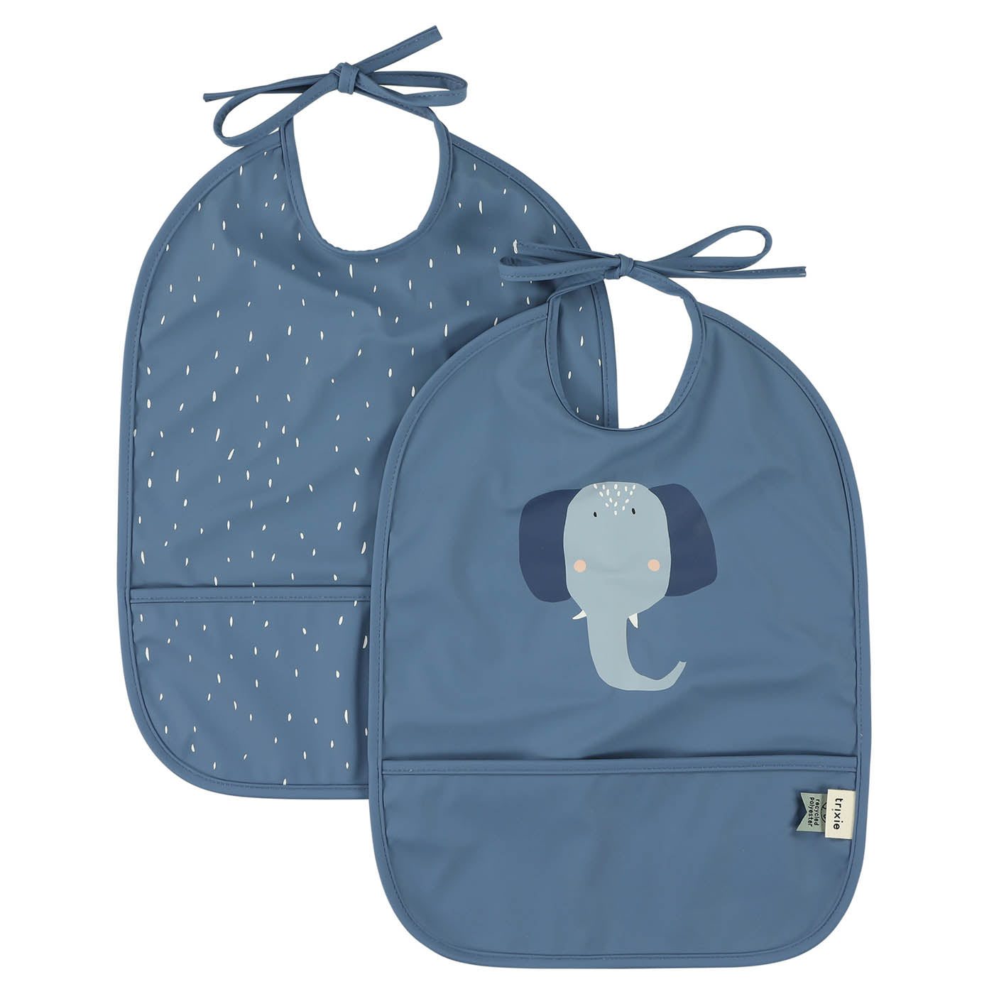 Trixie Baby Bavoirs bavoir 2 pièces imperméable Mrs. Elephant
