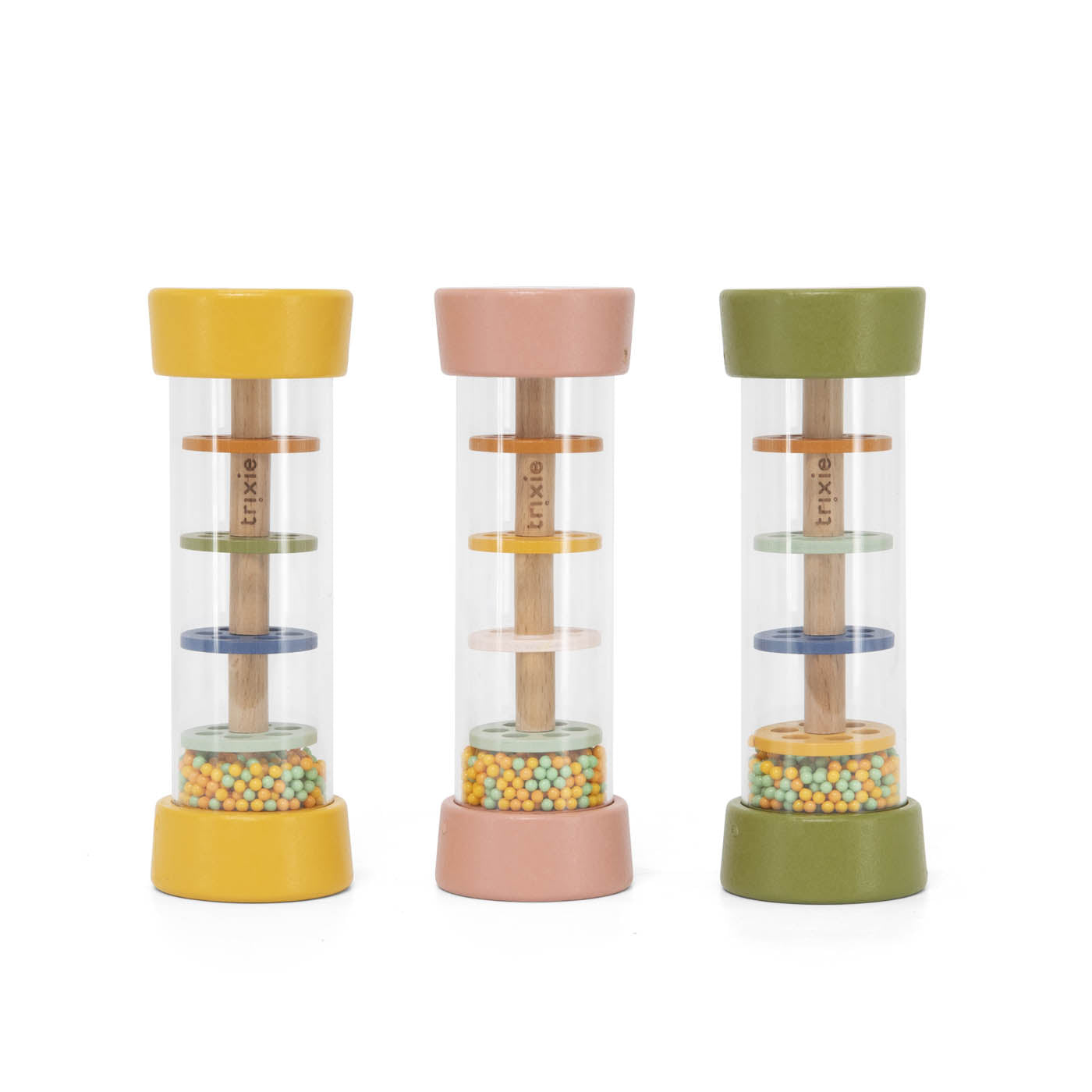 Trixie Baby Jouets d'activités Bâton de pluie en bois boîte 9 pièces