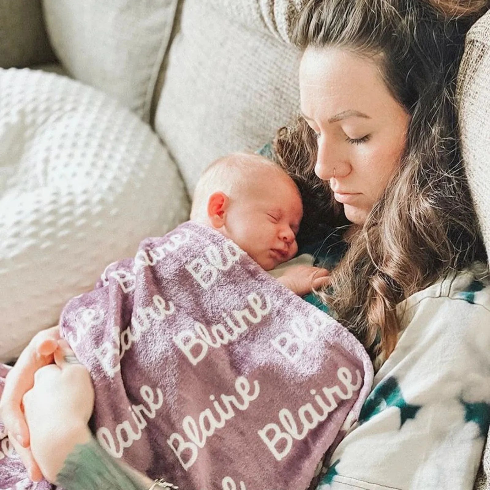 Baby-Crea Plaid Personnalisé & Couverture Prénom couverture bébé Minky