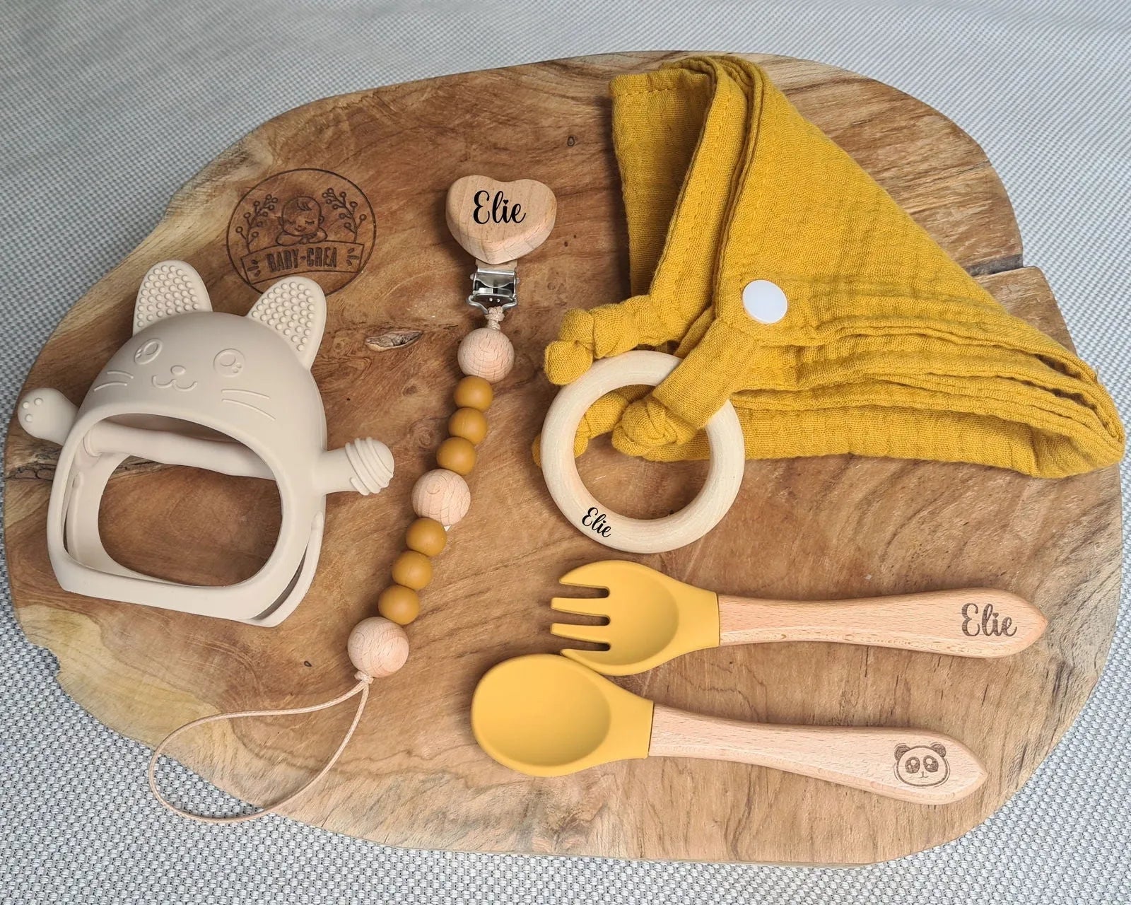 Baby-Crea Coffret naissance personnalisé Coffret Cadeau de Naissance pour Bébé bleu marine