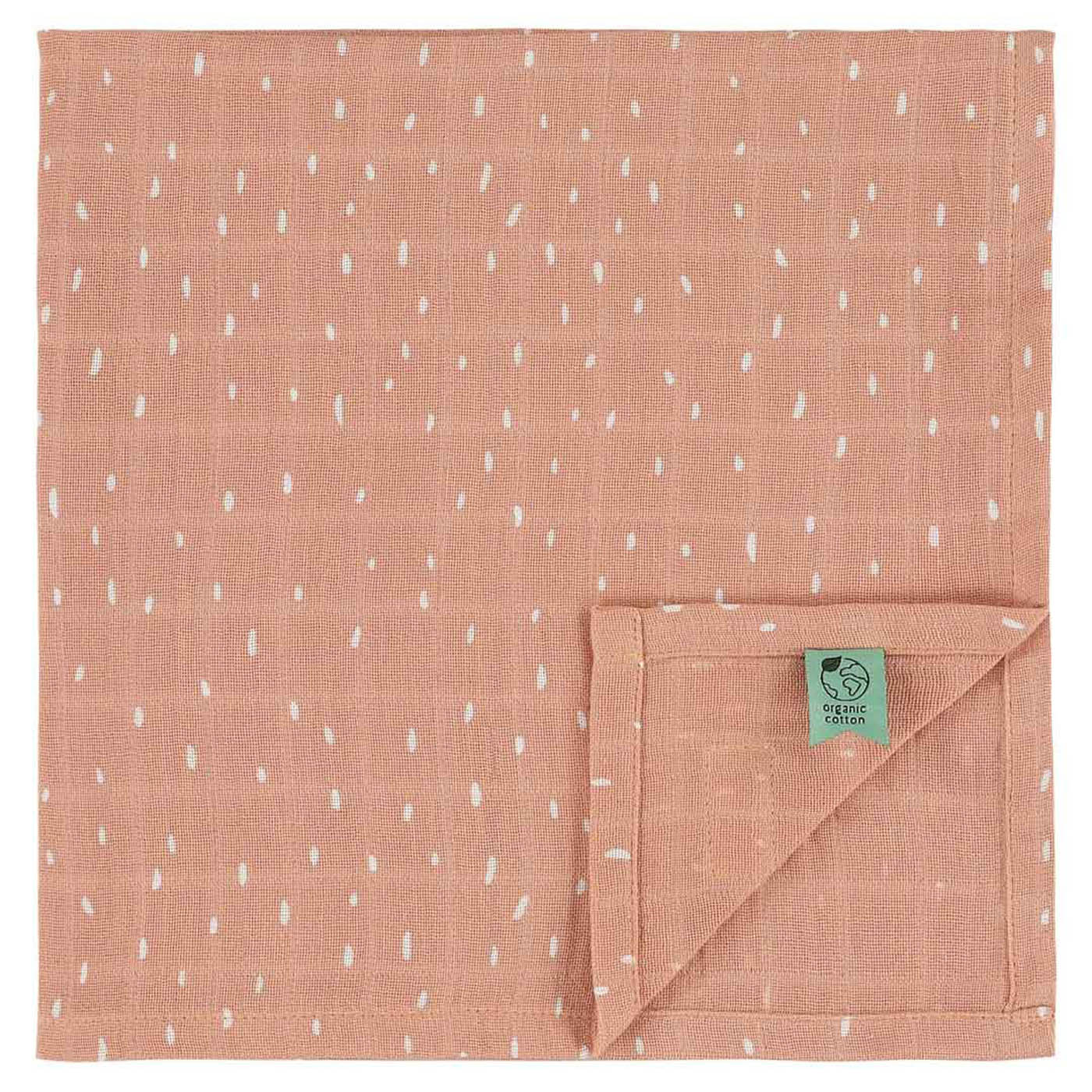 Trixie Baby Langes en mousseline Rosy Rabbit lot de 3 langes 55 x 55 cm coton bio