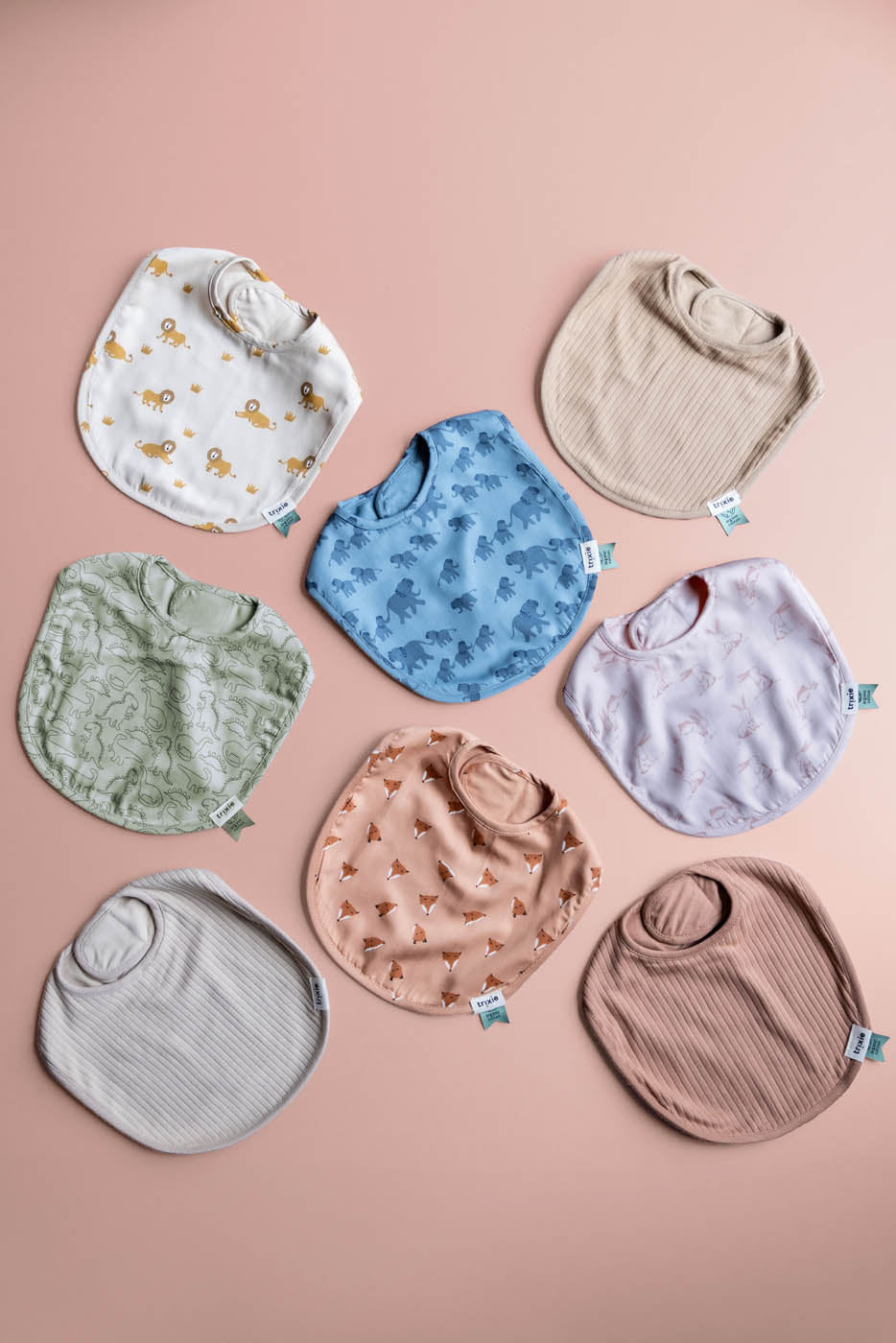 Trixie Baby Bavoirs Lively Lion bavoirs nouveau-né lot de 2 absorbants