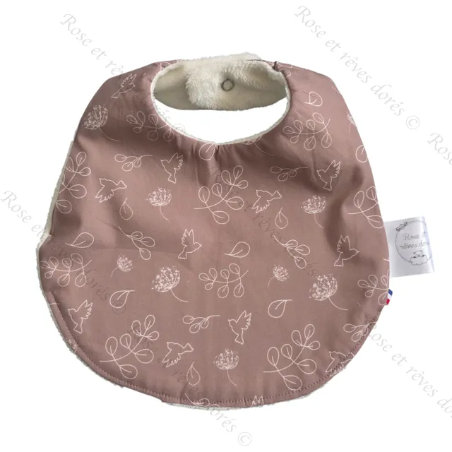 Rose et rêves dorés Bavoirs Bavoir Louise – Intemporels exclusifs en éponge de bambou