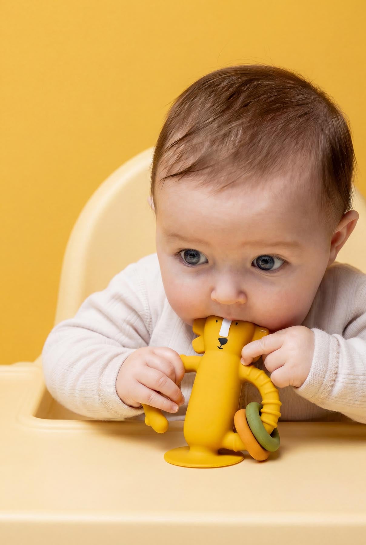 Trixie Baby Jouets sensoriels Jouet sensoriel en silicone avec ventouse Mr. Lion