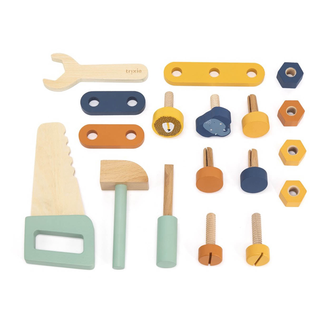 Trixie Baby Jeu symbolique Boîte à outils en bois pour bricoler