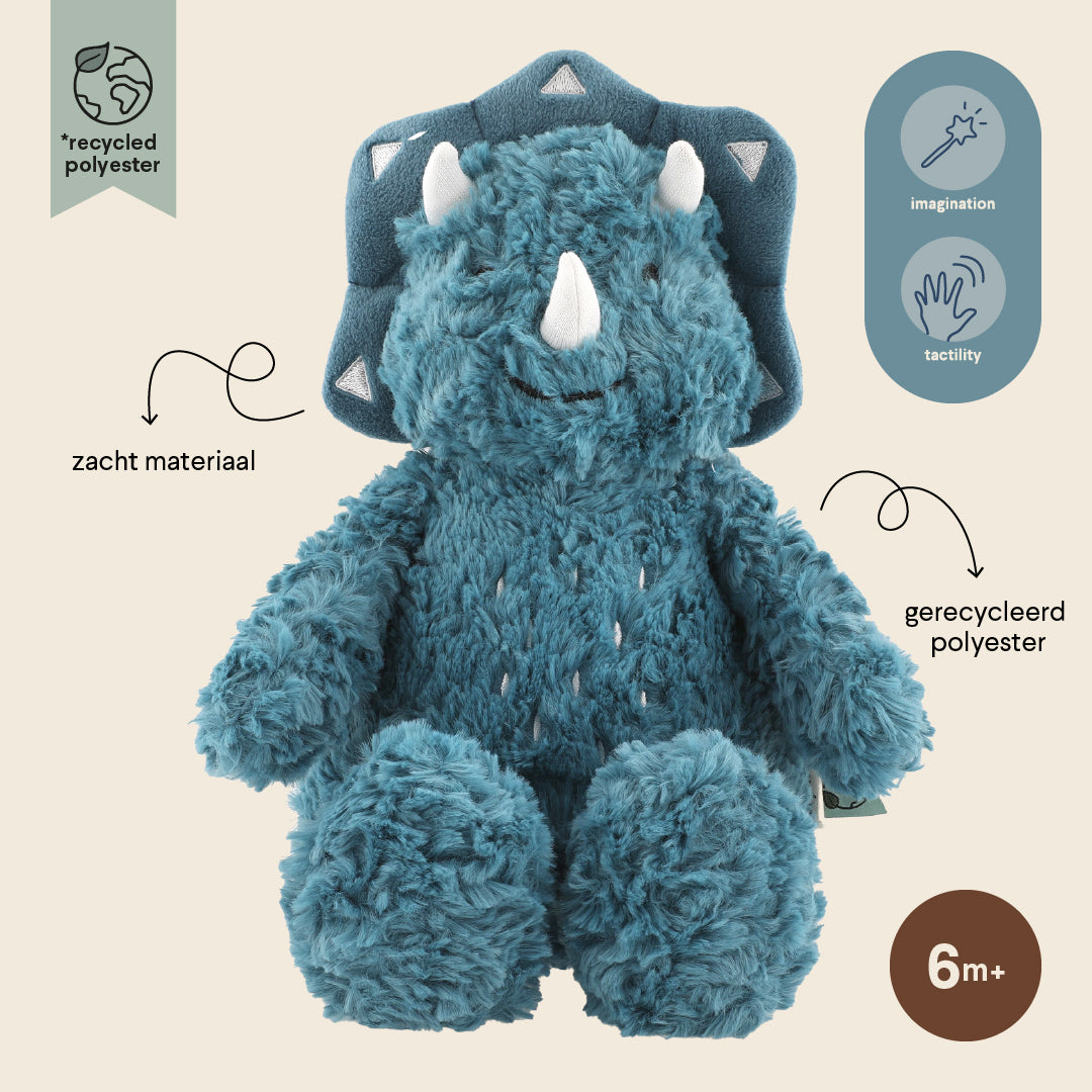 Trixie Baby Premiers jouets Animal en peluche grande Mr. Triceratops
