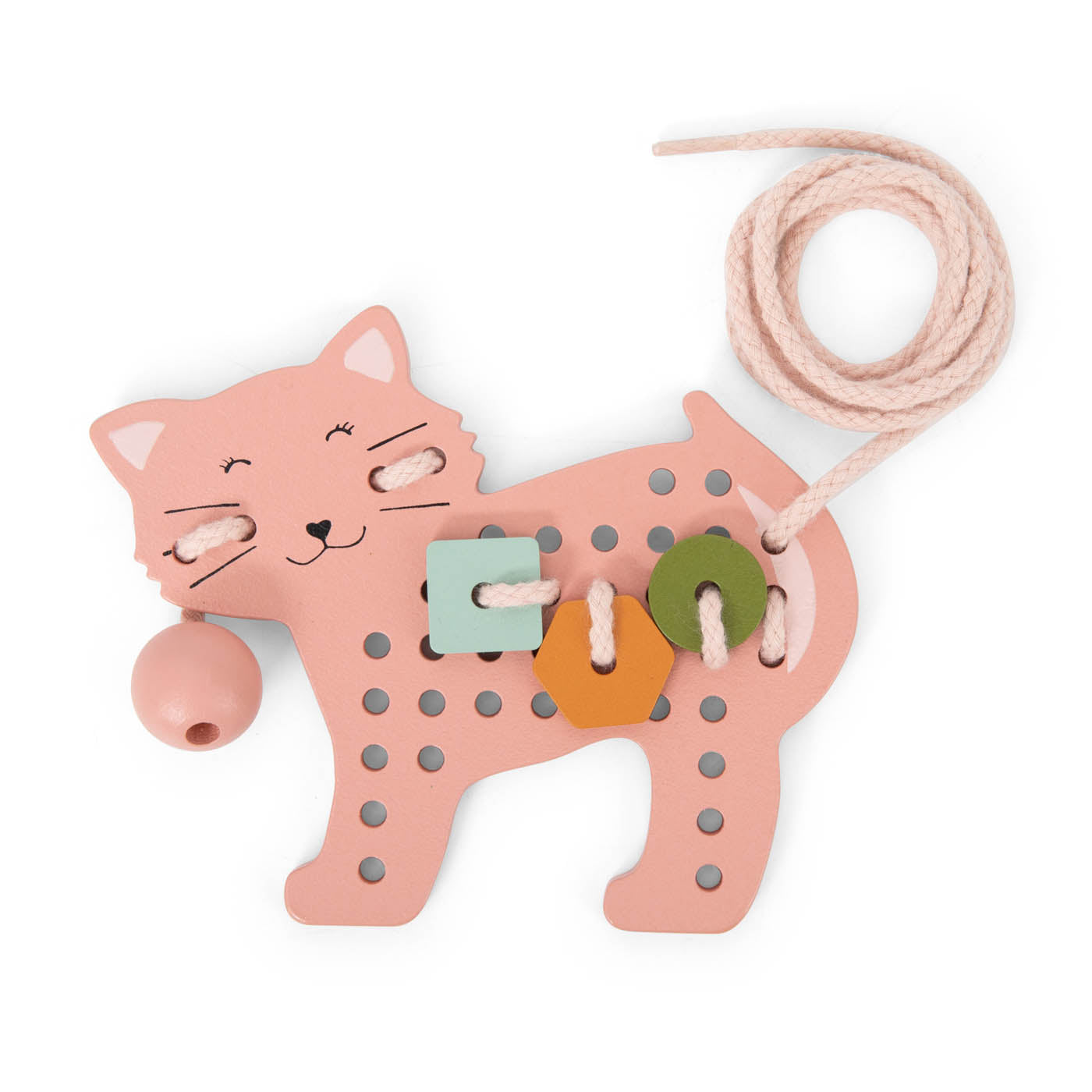 Trixie Baby Jouets d'activités Jeux de laçage bois animaux en bois FSC