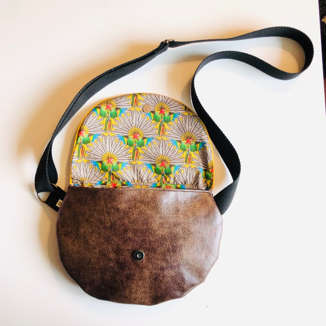PIOLOU Le Sac Sac à main simili cuir bandoulière imprimé aras