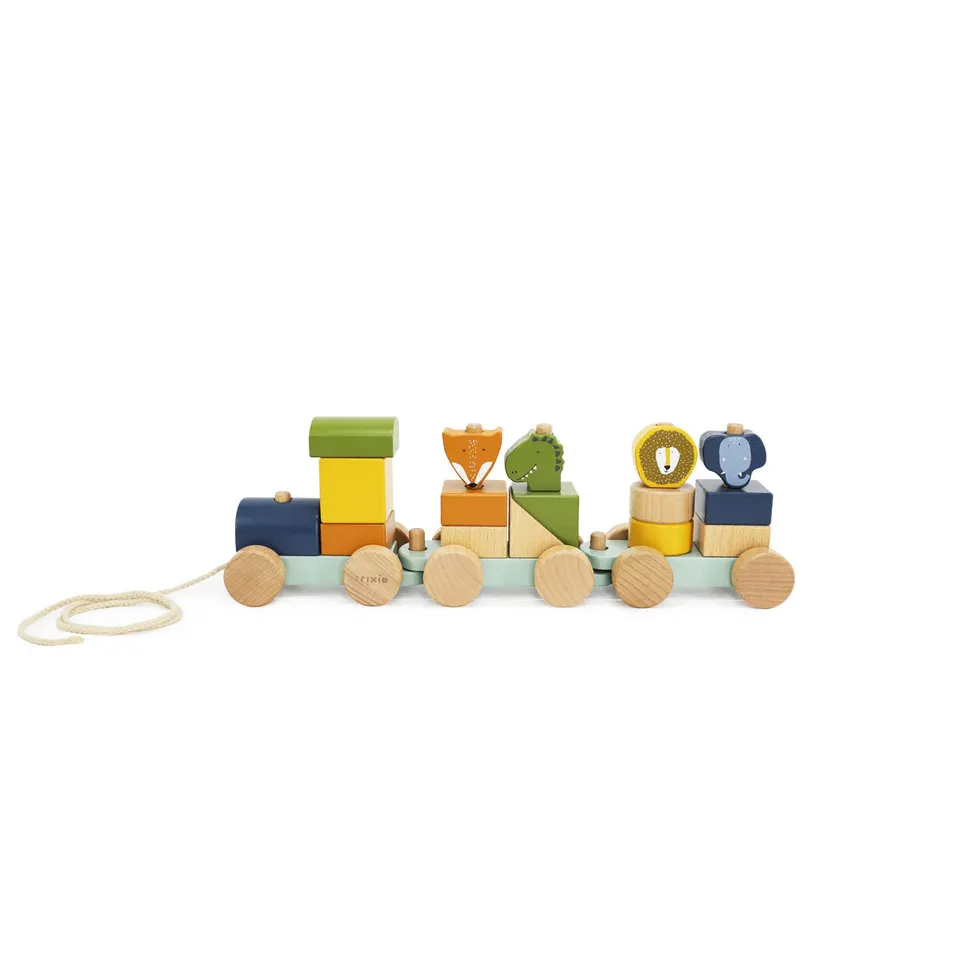 Trixie Baby Train animaux en bois à tirer, bois FSC