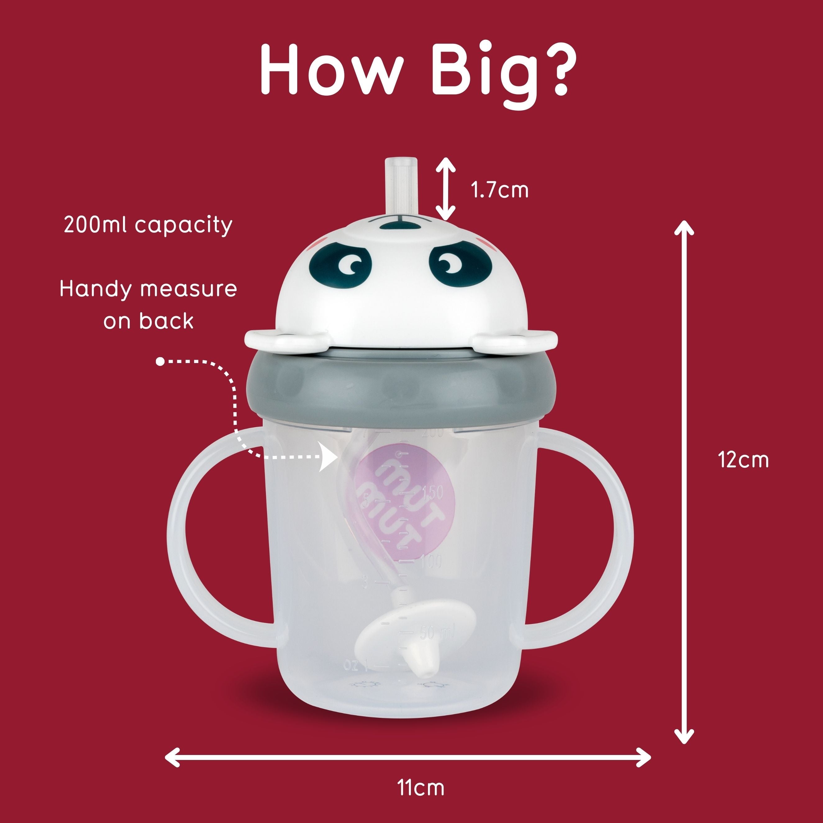 Tum Tum Cups Tippy Up Sippy Cup Pip Panda tasse à paille lestée 200 ml