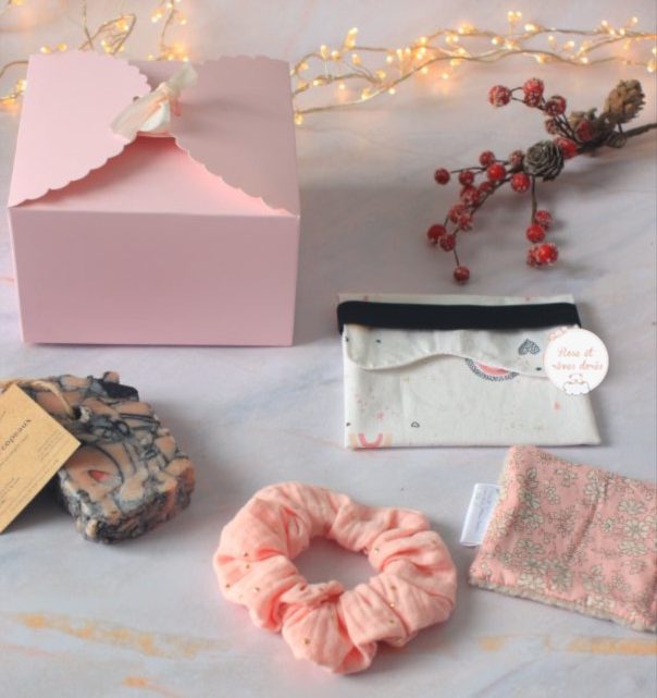 Rose et rêves dorés Coffrets cadeaux Coffret soin douceur réconfortante zéro déchet