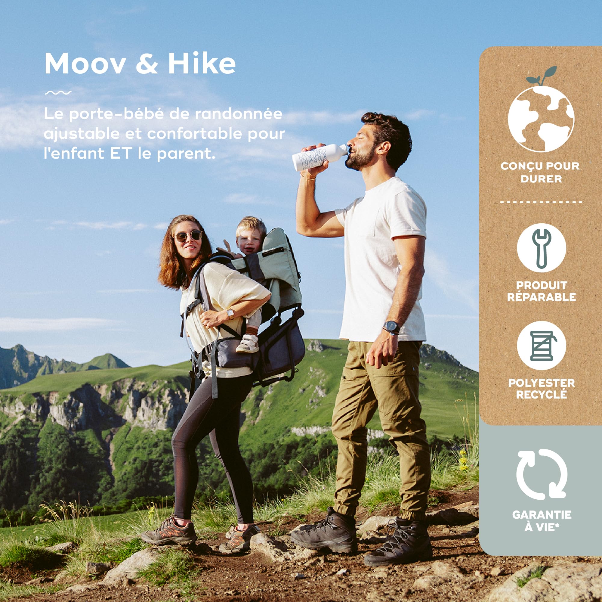 Babymoov Moov&Hike porte-bébé de randonnée dès 6 mois jusqu’à 18 kg
