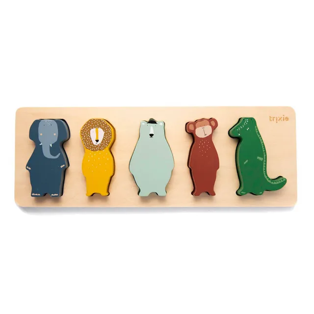 Trixie Baby Jeux, puzzles & livres puzzle de formes en bois animaux FSC