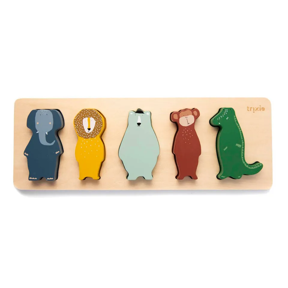 Trixie Baby Jeux, puzzles & livres puzzle de formes en bois animaux FSC