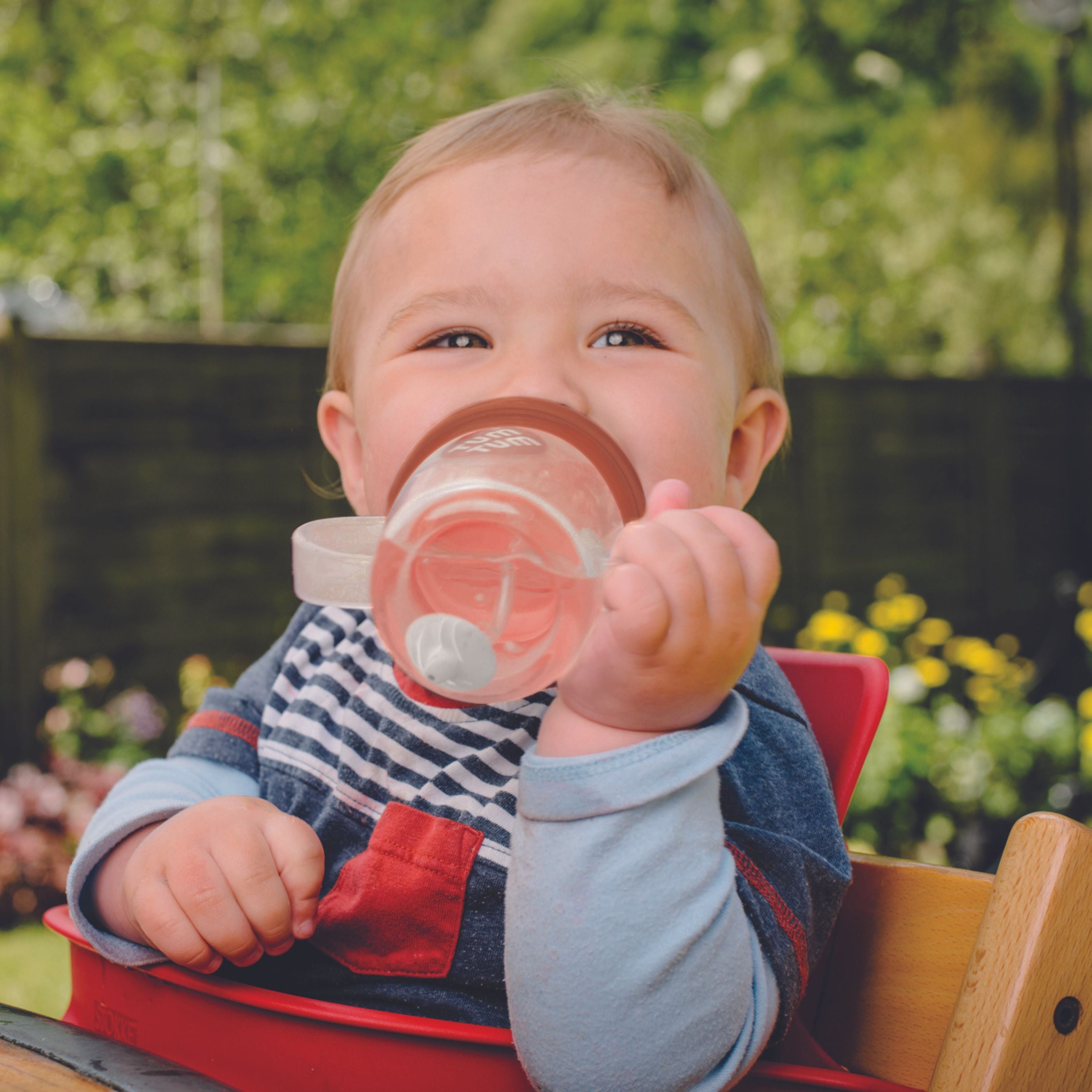 Tum Tum Cups Tall Tippy Up Sippy Cup gobelet Fergus Fox 300 ml à paille lestée
