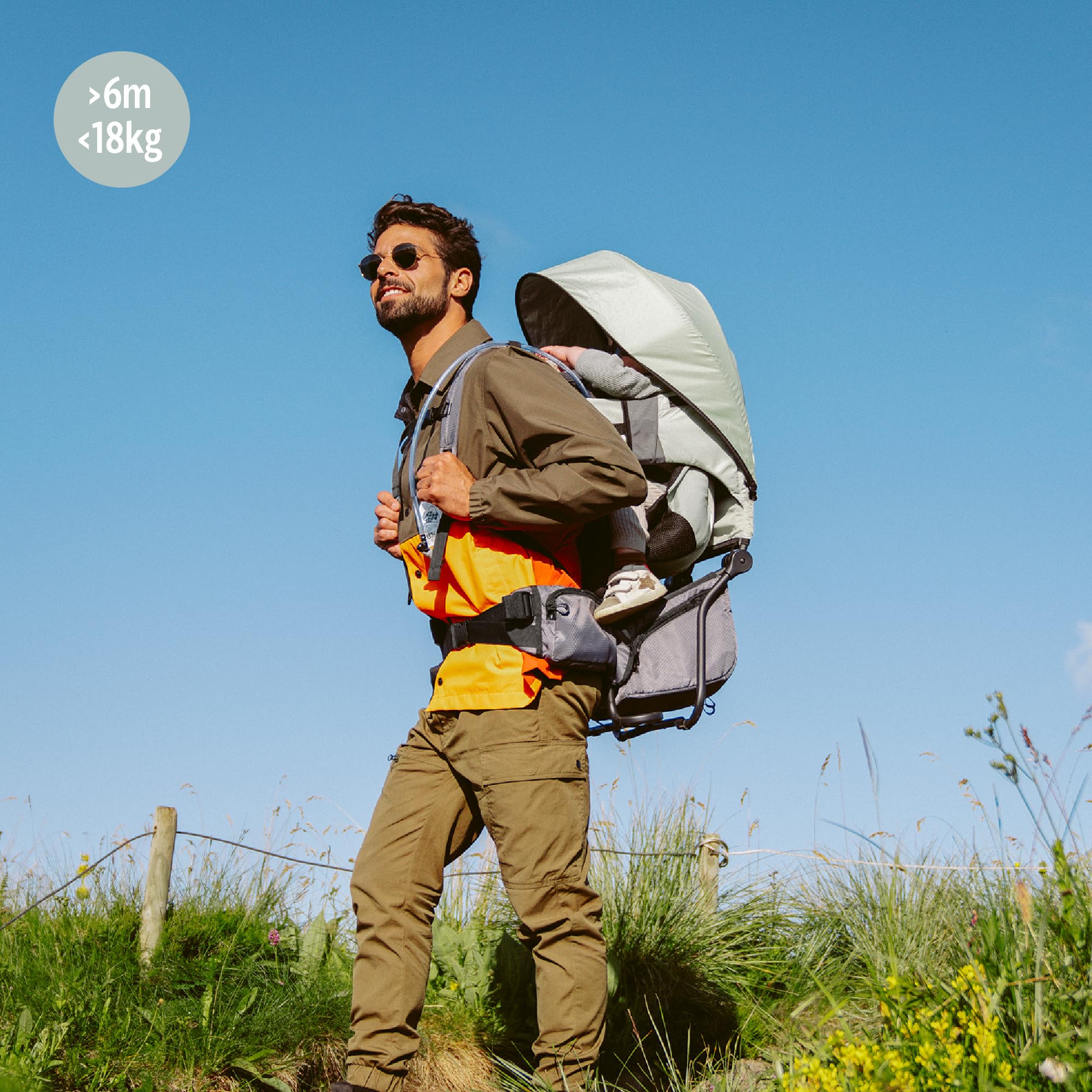 Babymoov Moov&Hike porte-bébé de randonnée dès 6 mois jusqu’à 18 kg