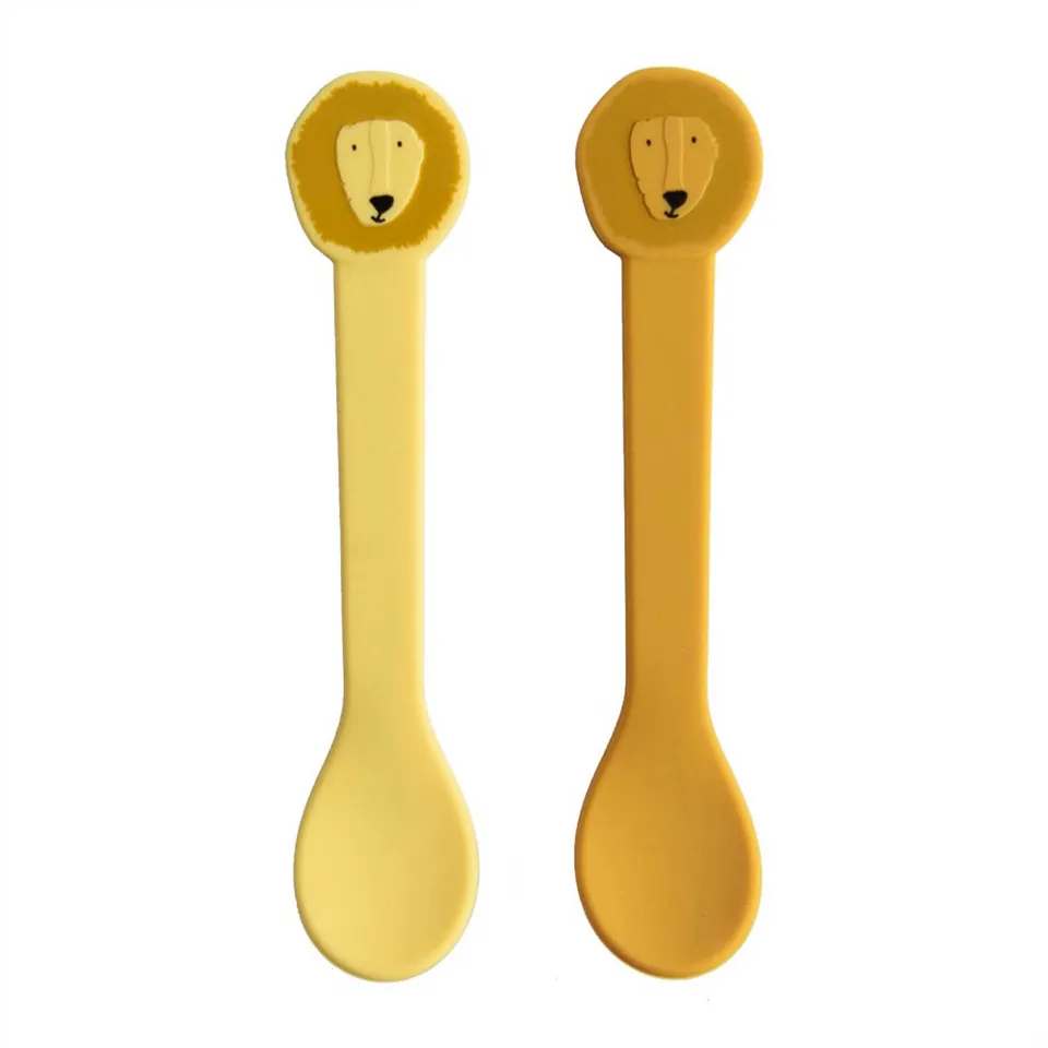 Trixie Baby Couverts Cuillère silicone 2-pack - Mr. Lion cuillères bébé
