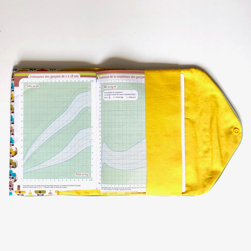PIOLOU La pochette pour carnet de santé Pochette pour carnet de santé en tissu fleuri multicolore