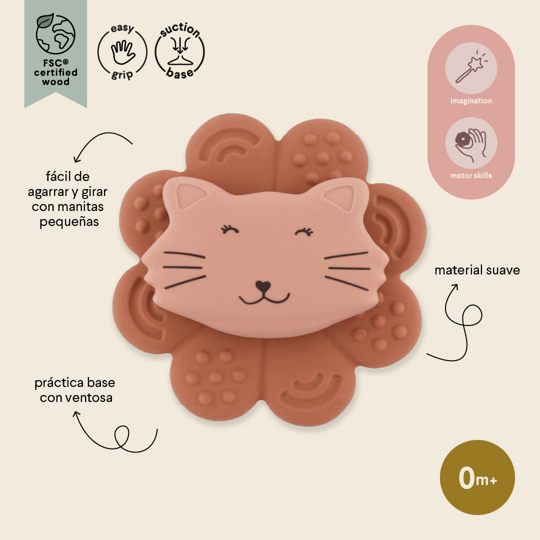 Trixie Baby Jouets sensoriels Mrs. Cat spinner à ventouse en silicone alimentaire