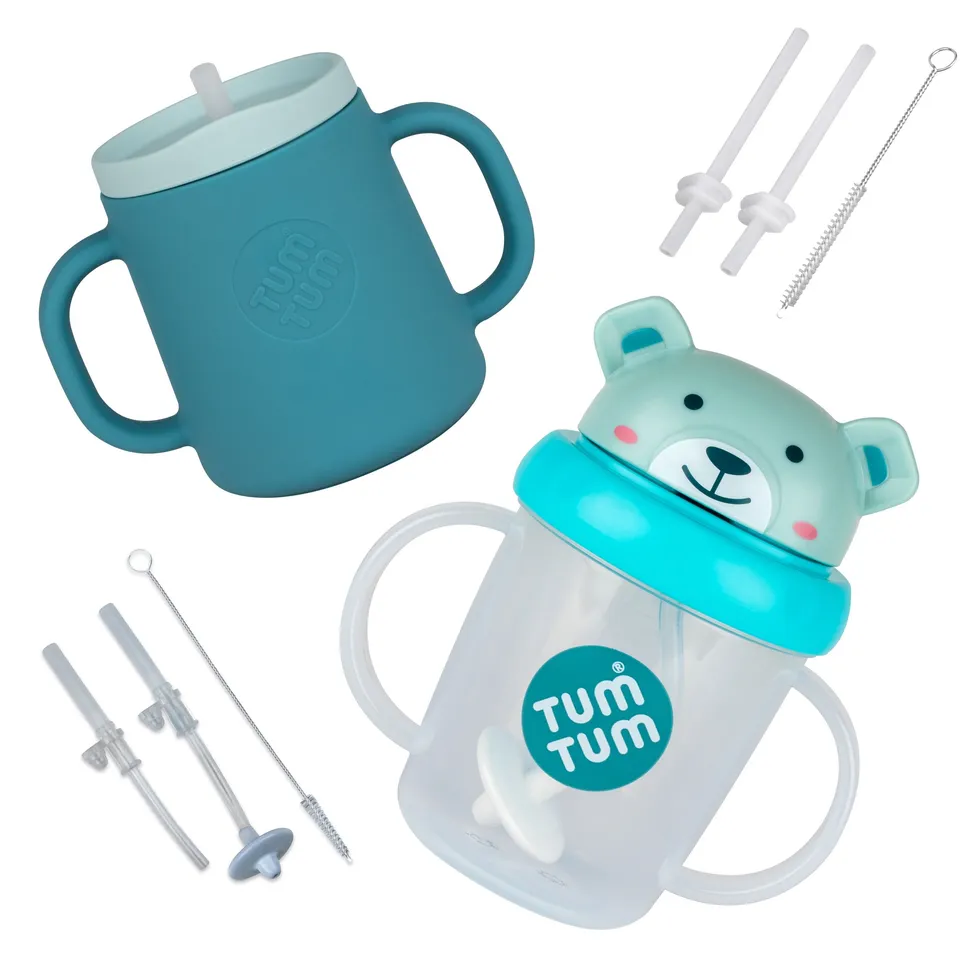 Tum Tum Cups Free Flow Cups & Straws Bundle Boris Bear gobelets bébé