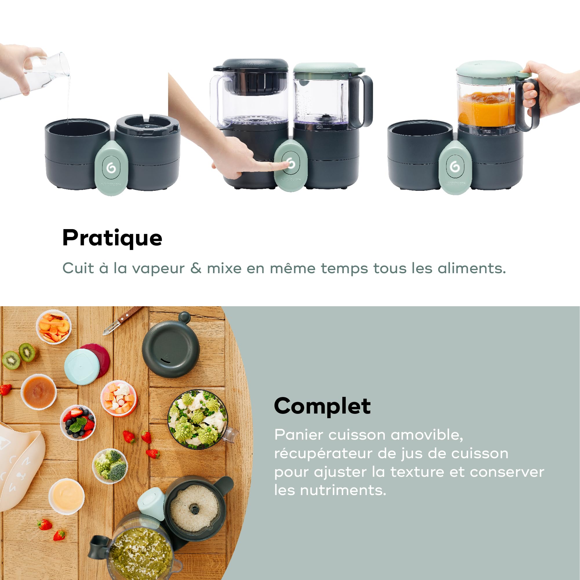 Babymoov Nutribaby One robot cuiseur bébé 2 L vapeur