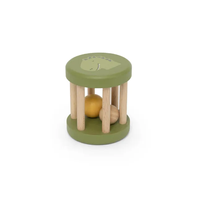 Trixie Baby Premiers jouets Mr. Dino hochet roulant en bois