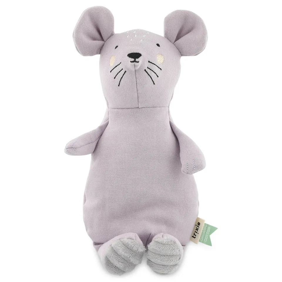 Trixie Baby Premiers jouets Peluche petite Mrs. Mouse 26 cm coton bio