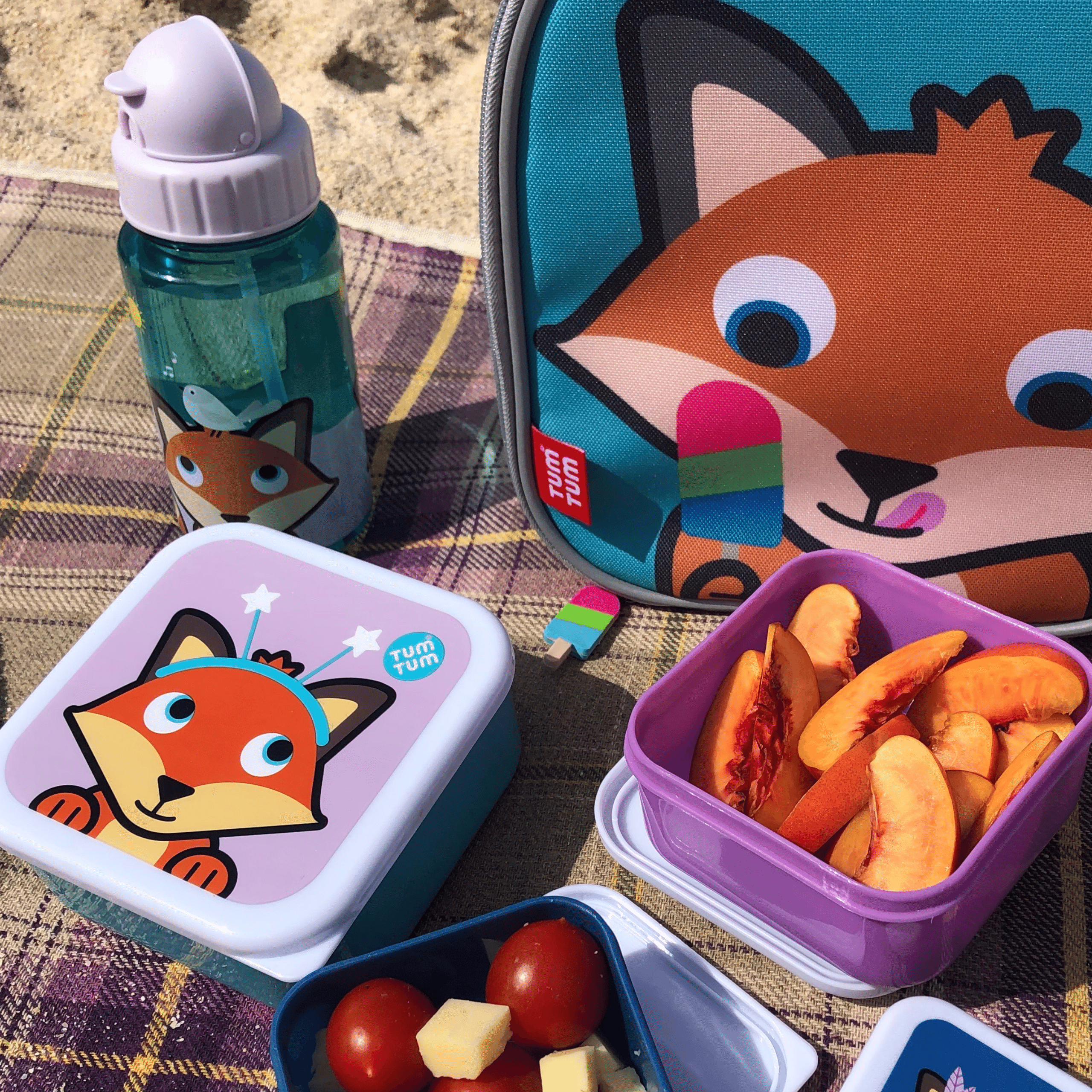 Tum Tum Water Bottles Felicity Fox gourde 400 ml à paille