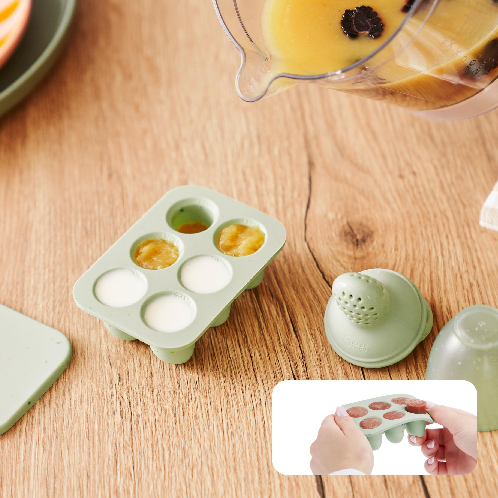 Babymoov Isy / Babybols coffret bacs à glaçons bébé et grignoteuse silicone