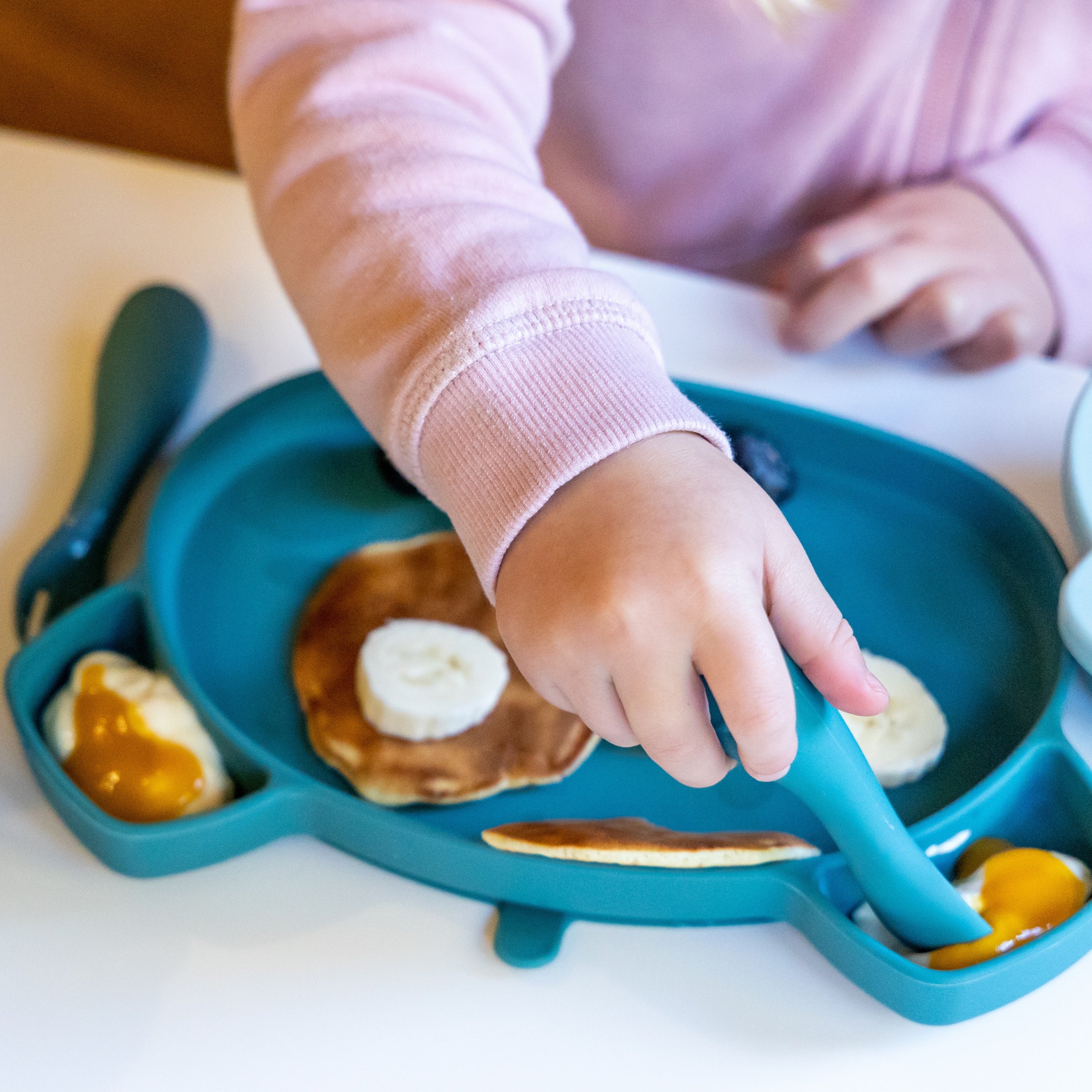 Tum Tum Cutlery Baby Cutlery Set with Travel Case couverts bébé bleu