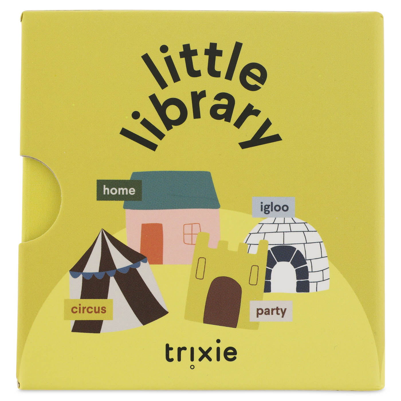 Trixie Baby Jeux, puzzles & livres Petite bibliothèque 4 livres Cirque, Maison, Iglou, Fête